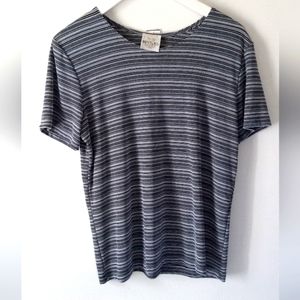 T R Bentley Classic Striped Shirt- Size: Large